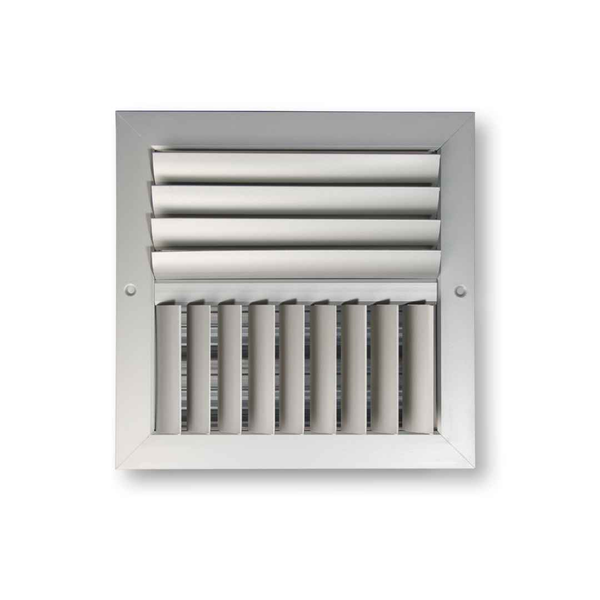 Two Ways Horizontal & Vertical Adjustable Blades Curved Multi Shutter Damper Register 24 x 6