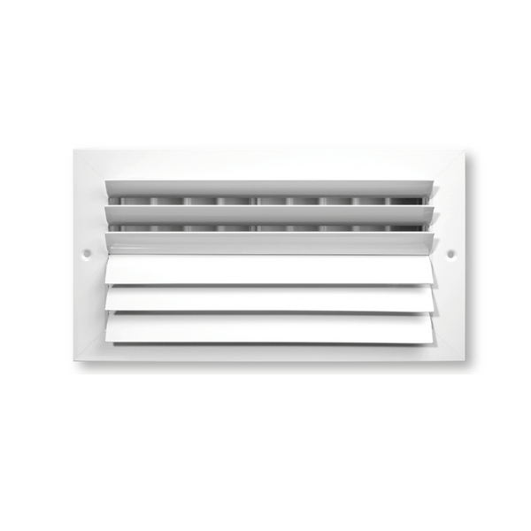 Two Ways Horizontal Adjustable Blades Curved Multi Shutter Damper Register 8 x 8 - HVAC Corner