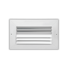 Two Ways Horizontal Adjustable Blades Wide Flange Curved Opposed Blade Damper Register 8 x 8 - HVAC Corner