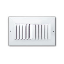 Two Ways Vertical Adjustable Blades Wide Flange Curved Opposed Blade Damper Register 12 x 12 - HVAC Corner