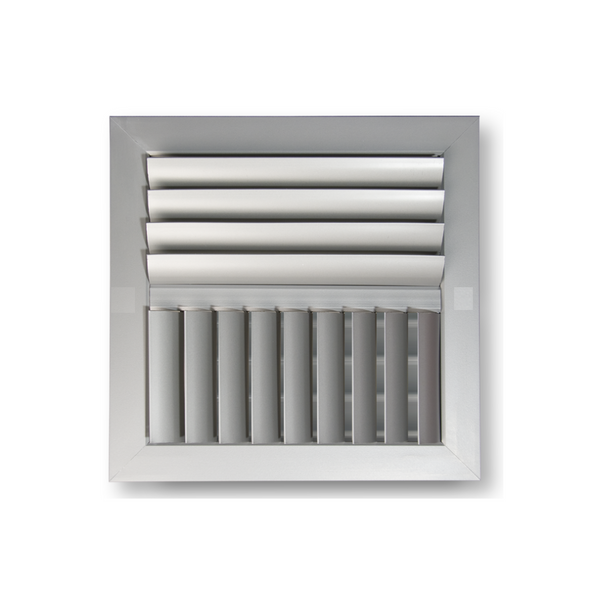 Two Ways Horizontal And Vertical Adjustable Blades Curved Multi Shutter Damper Register 24 x 20 - HVAC Corner