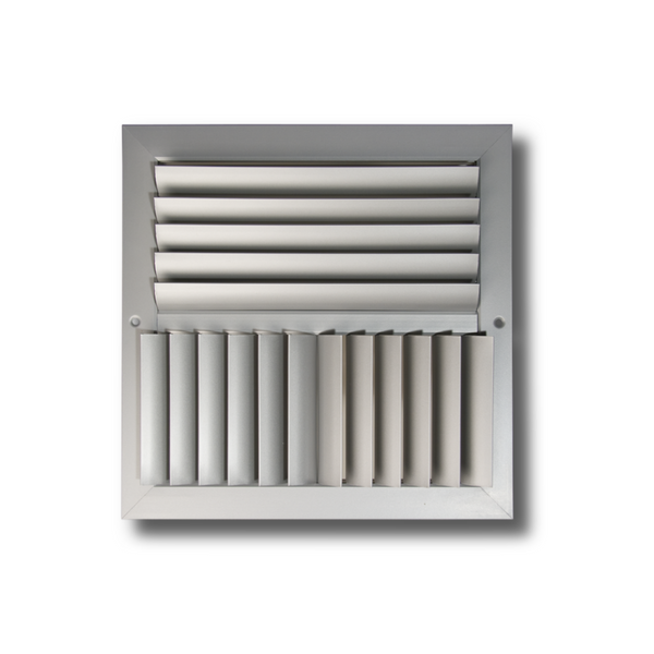 Three Ways Horizontal And Vertical Adjustable Blades Curved MultiShutter Damper Register 8 x 8 - HVAC Corner