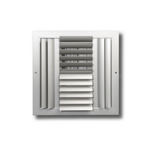 Four Ways Horizontal & Vertical Adjustable Blades Curved OpposedBlade Damper Register 8 x 8 - HVAC Corner