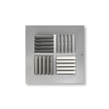 Four Ways Horizontal And Vertical Adjustable Blades Curved OpposedBlade Damper Register 8 x 8 - HVAC Corner