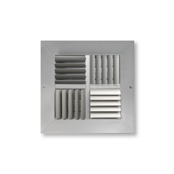 Four Ways Horizontal And Vertical Adjustable Blades Curved OpposedBlade Damper Register 14 x 10 - HVAC Corner