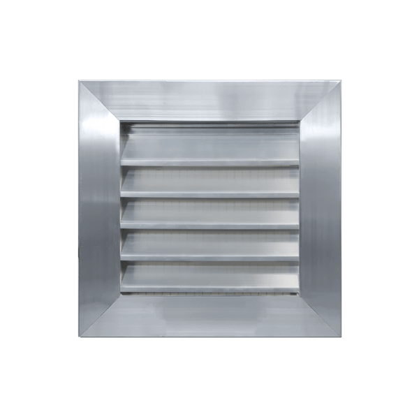 Wide Flange Heavyduty Waterproof BirdScreen Louver 14 x 26 - HVAC Corner