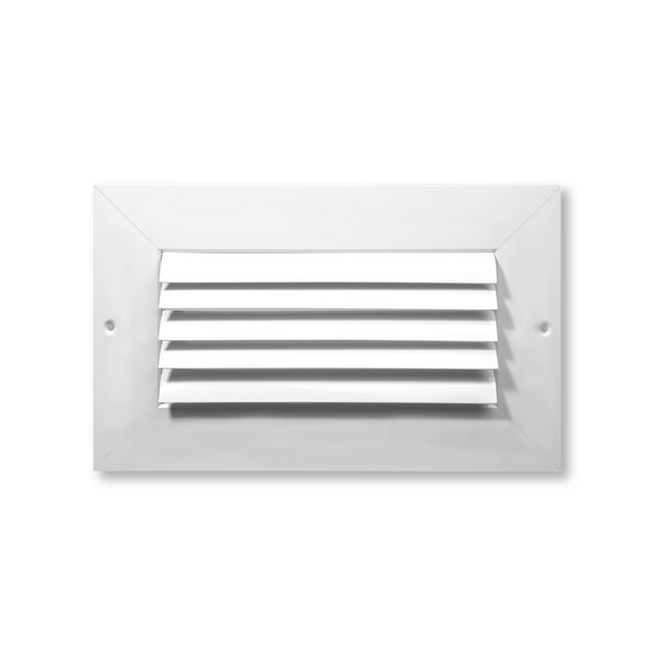 One Way Horizontal Adjustable Blades Wide Flange Curved Opposed Blade Damper Register 24 x 8 - HVAC Corner