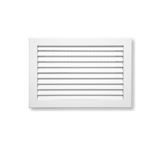 45° FixedBlades  Flange Frame Thinline InscetScreen Louver Horizontal 8 x 8 - HVAC Corner