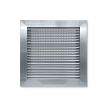30° FixedBlades  Wide Flange Thinline BirdScreen Louver Horizontal 14 x 8 - HVAC Corner